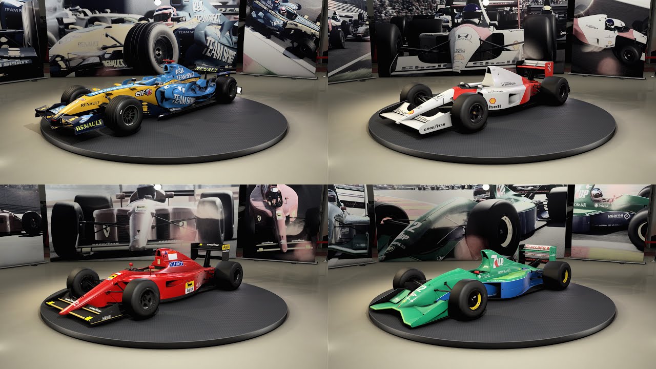 F1 2020 Showroom all 20 classic cars with Will Buxton commentary