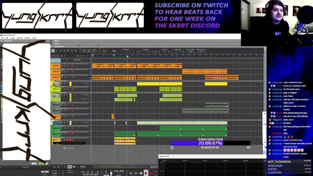 Yung Skrrt makes a Club Beat Live on Stream for Audius & Swizzymack's #MOSTHYPEBEATCHALLENGE
