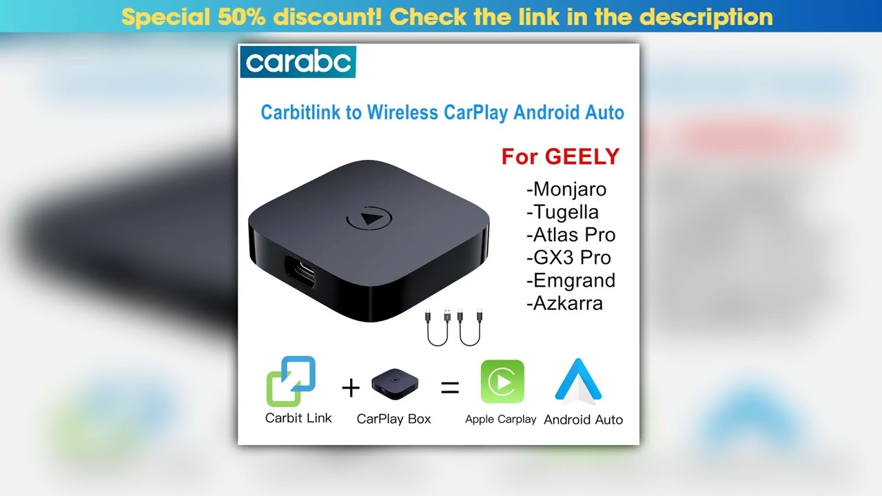 CARABC Carbitlink For Geely Tugella Monjaro GX3 Pro Emgrand Azkarra Atlas Pro Easy Connection to