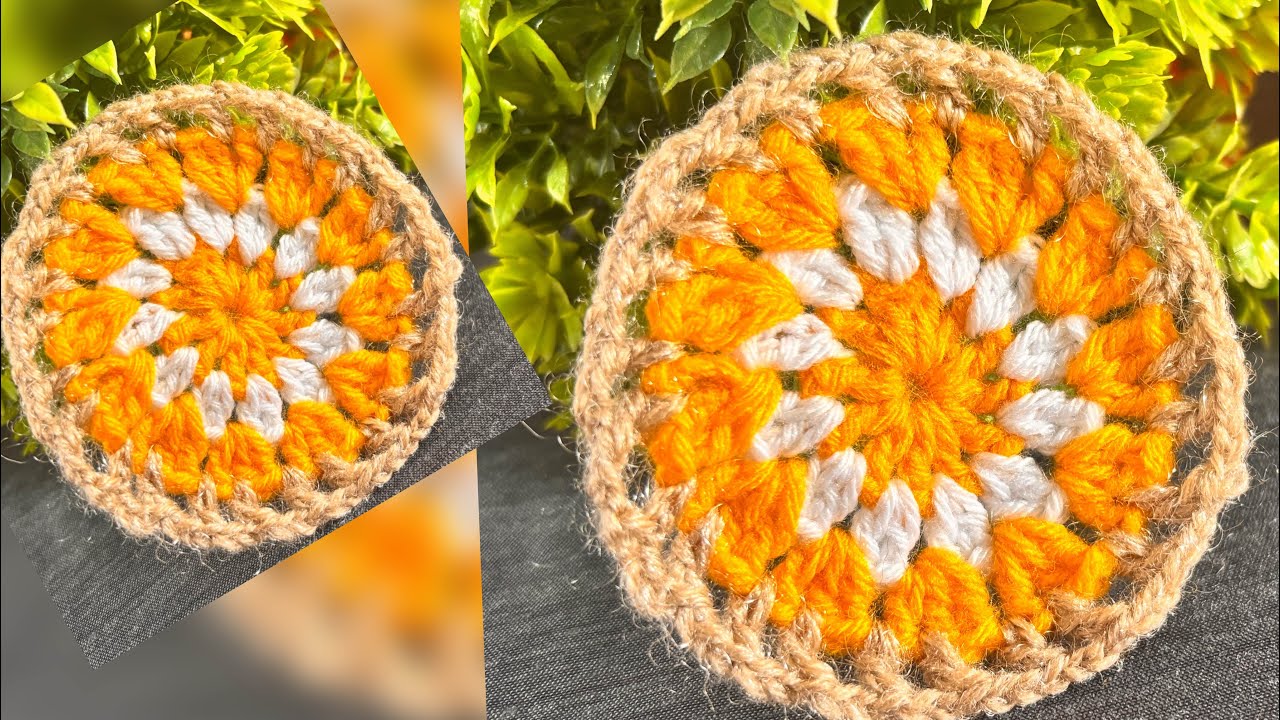Beautiful and Easy 🧶 How to make  crochet Coaster 