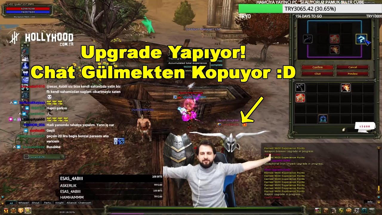 1ST3NM1 -  Upgrade Yapıyor! Chat G&uuml;lmekten Kopuyor :D | Knight Online Upgrade