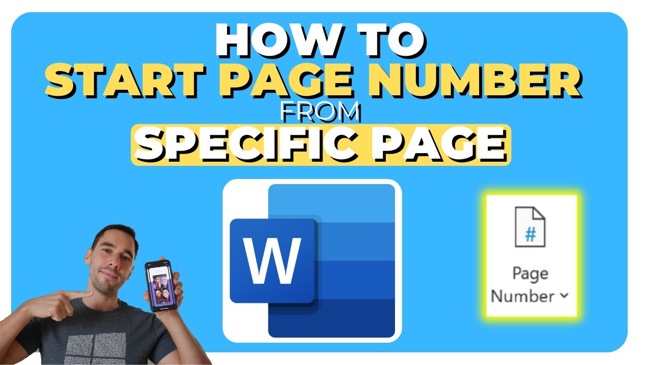 How To Start Page Number from Specific Page in Word