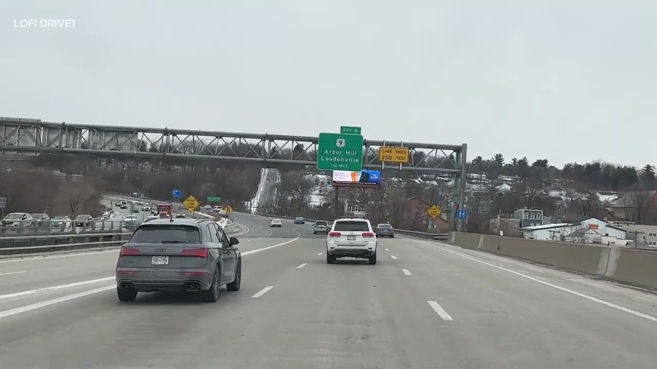 Relaxing I-787 South Drive | Albany Waterfront Scenic Route