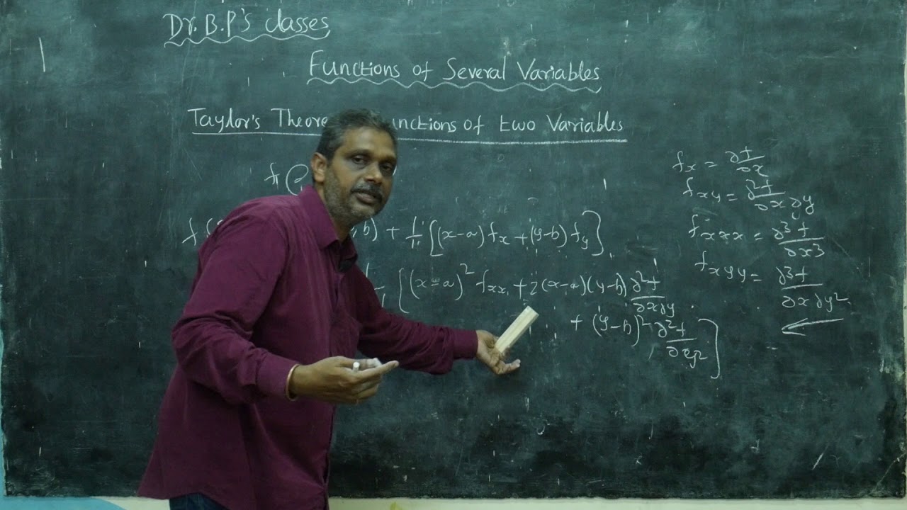 TAYLOR'S THEOREM FOR FUNCTIONS OF TWO VARIABLES-01 BY DR BP (BAPUJI PULLEPU)