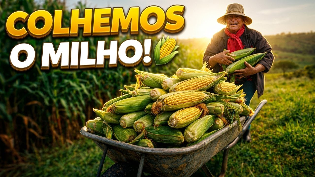NOSSA PRIMEIRA GRANDE COLHEITA! 🌽 2 Anos e 4 Meses Começando Um SÍTIO DO ZERO!