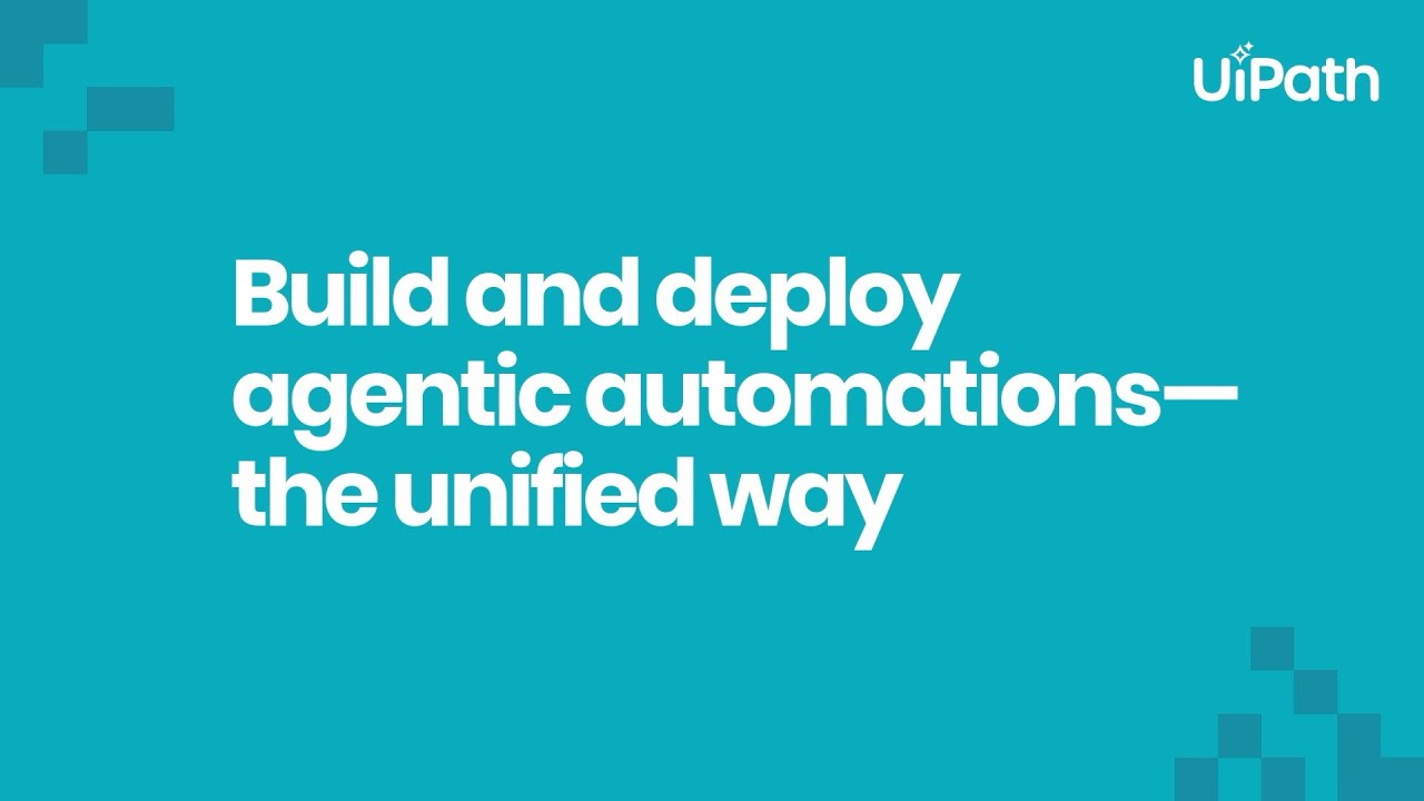Build and deploy agentic automations — the unified way