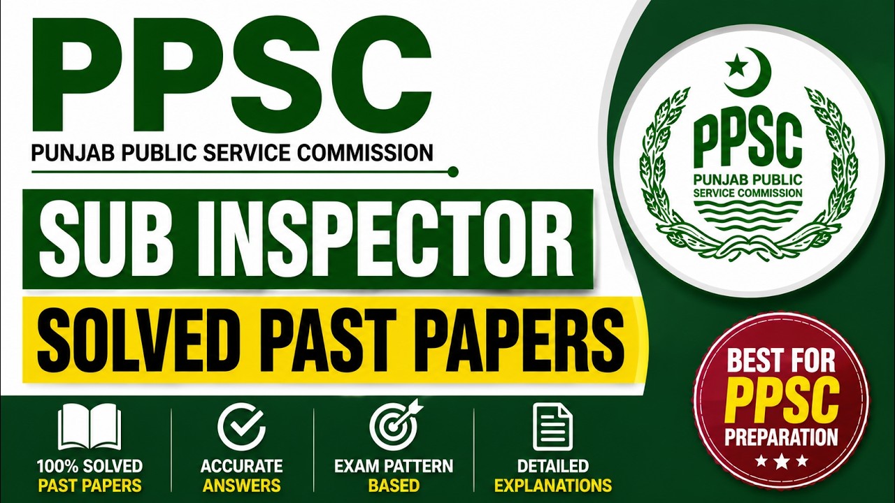 PPSC Sub inspector Solved Past Papers Held on 03-10-2021 | Punjab Police sub inspector #PPSC #S&GAD