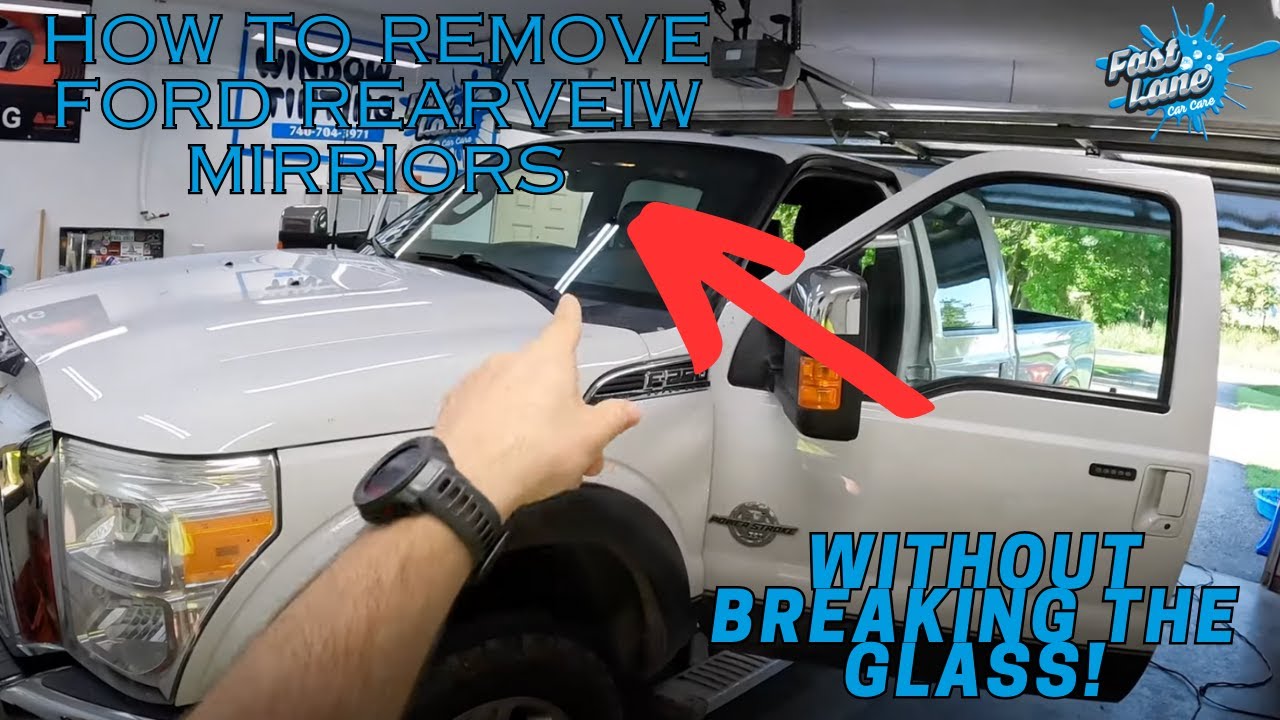 How To Remove Ford Rearview Mirrors! (WITHOUT BREAKING THE GLASS)