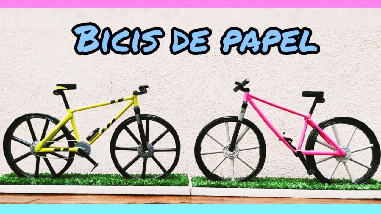 🚲😃👍COMO HACER UNA BICICLETA DE PAPEL PERIÓDICO 👍😃🚲Bicicletas de papel periodico