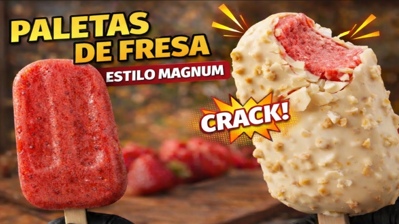 paletas de fresa facil y sabrosa echa en casa 🍓🍫