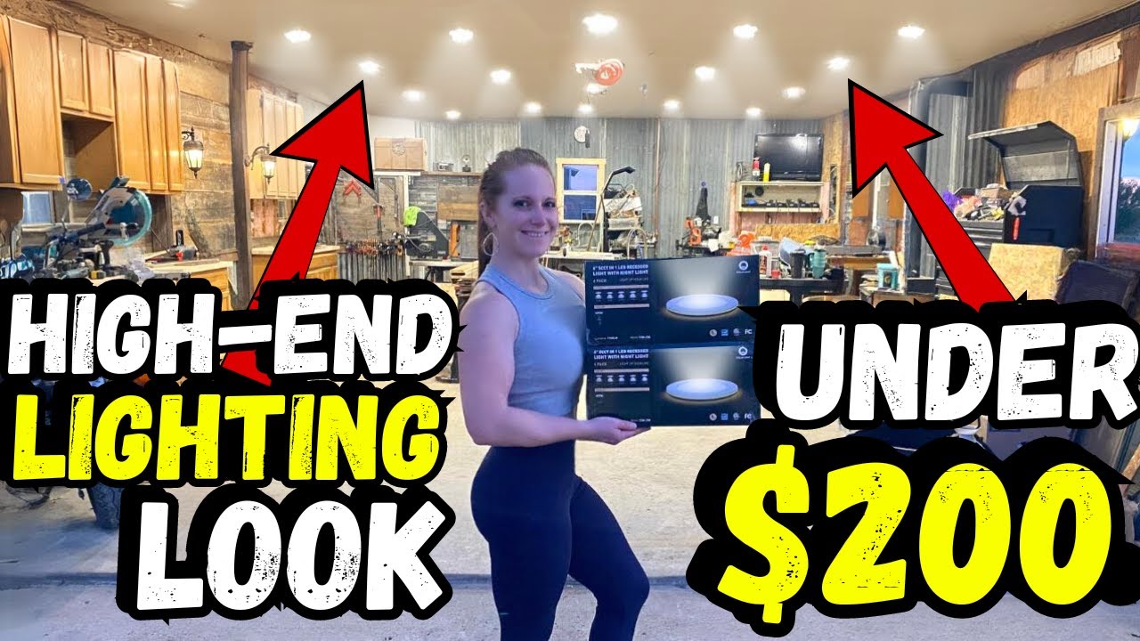 Industrial Shop Makeover PT.3 | How to Install High-End LED Recessed Lighting for Under $200