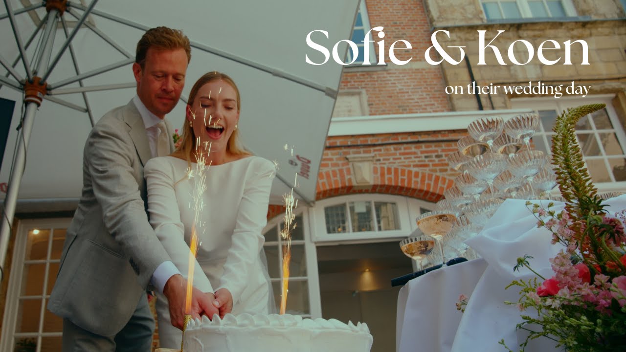 Sofie and Koen on their wedding day