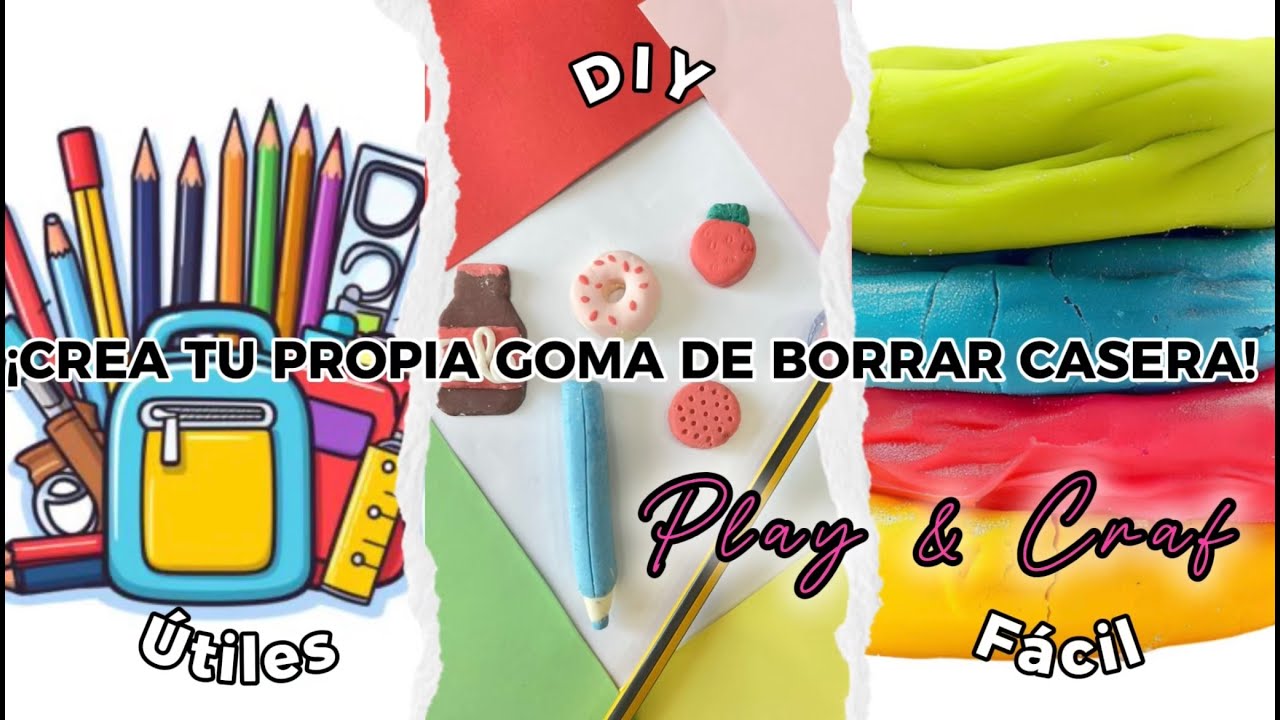 👉 Cómo hacer GOMAS DE BORRAR caseras ✏️ | DIY fácil para la escuela