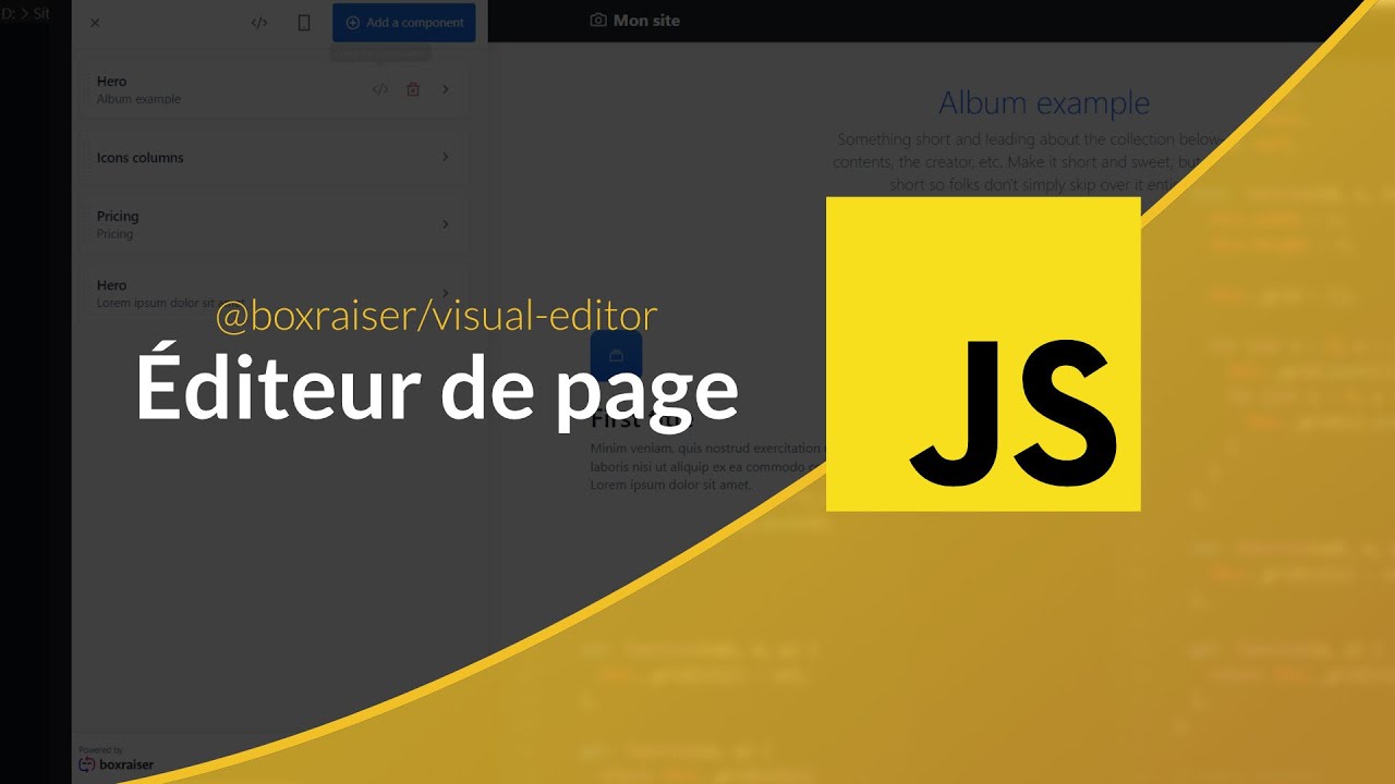Tutoriel JavaScript : Éditeur de page visuel