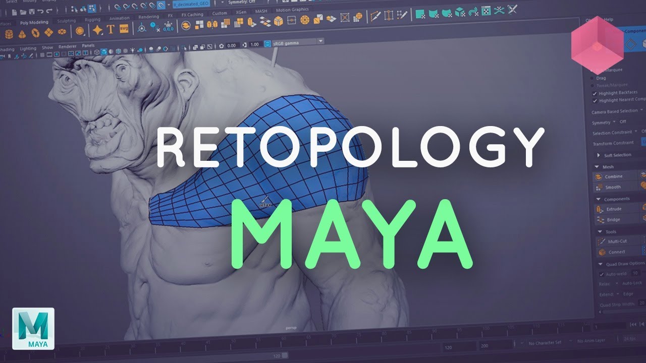 Ретопология для начинающих в Maya