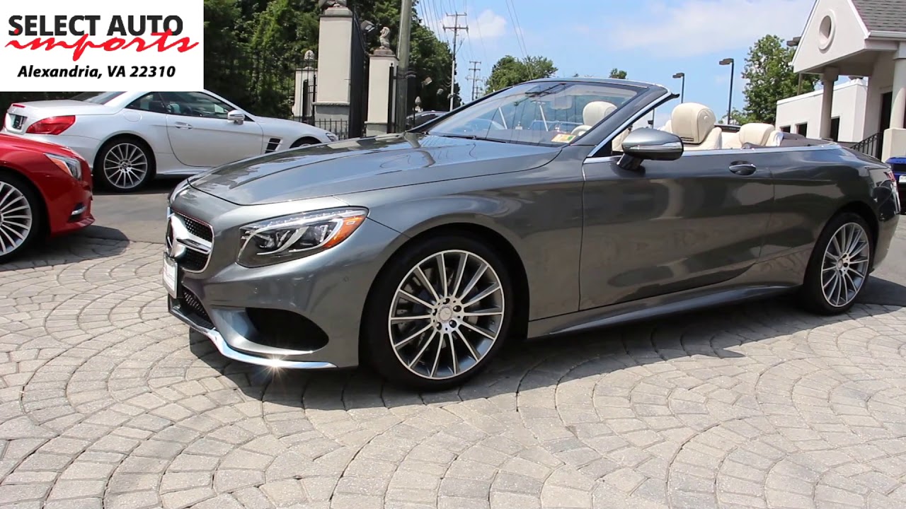 2017 Mercedes-Benz S550 Cabriolet, Selenite Gray, Select Auto Imports in Alexandria, VA #19679