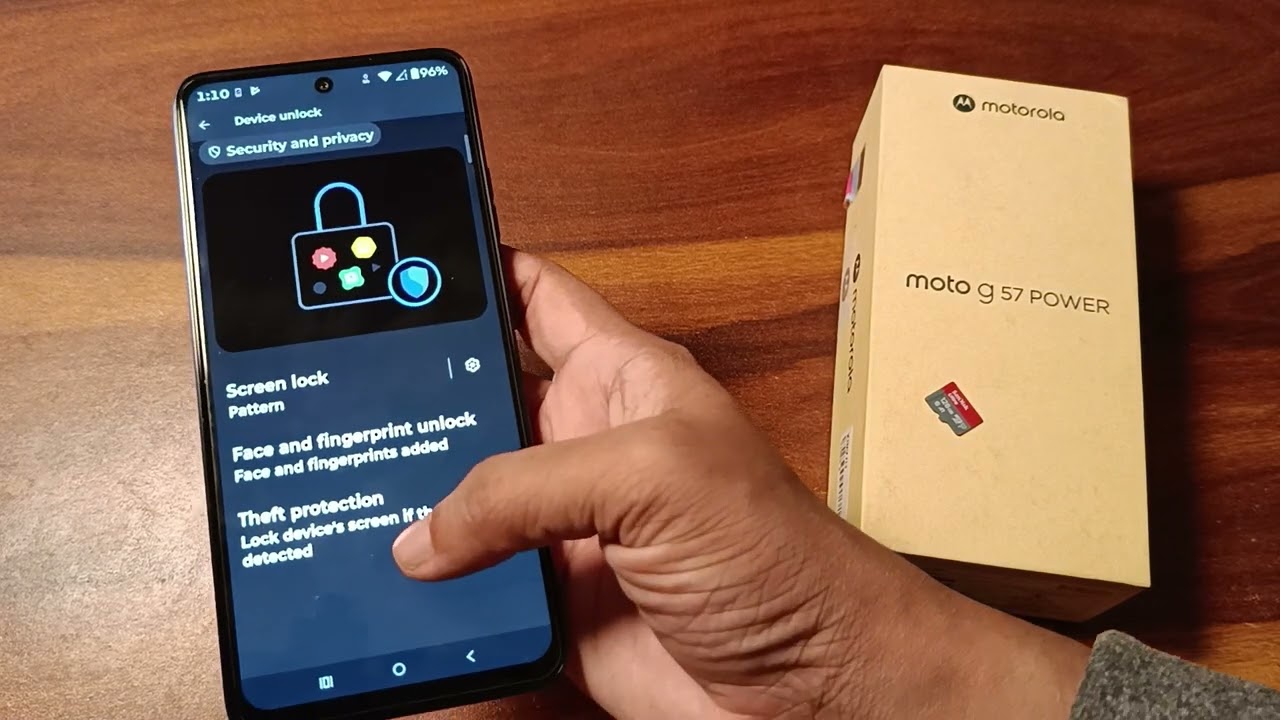 Moto G57 Power 5G Mein Fingerprint lock kaha hai | how to use theft protection on Moto G57 Power