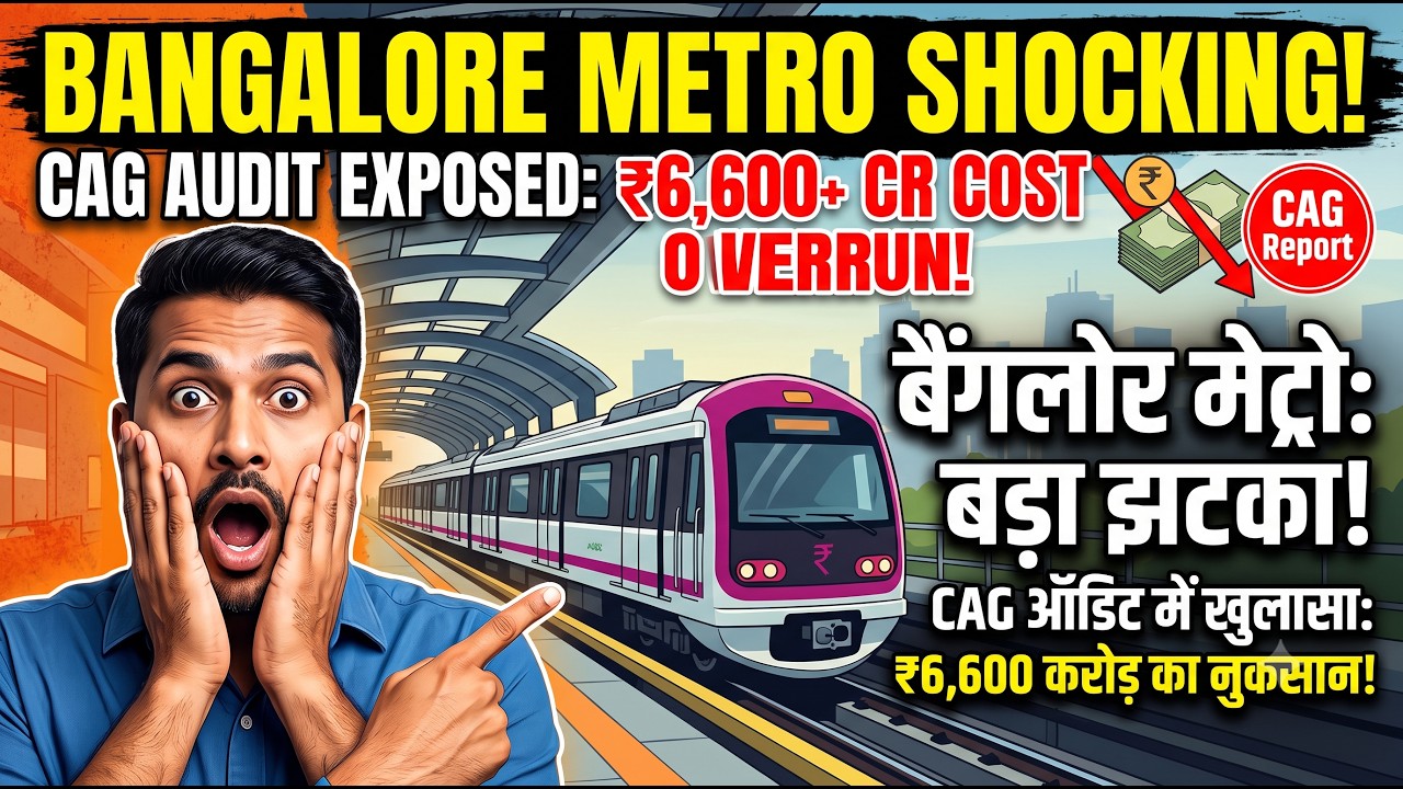 Bangalore Metro CAG Audit Exposed: ₹6,600+ Cr Cost Overrun & Delays #metro #india #upsc #facts #up