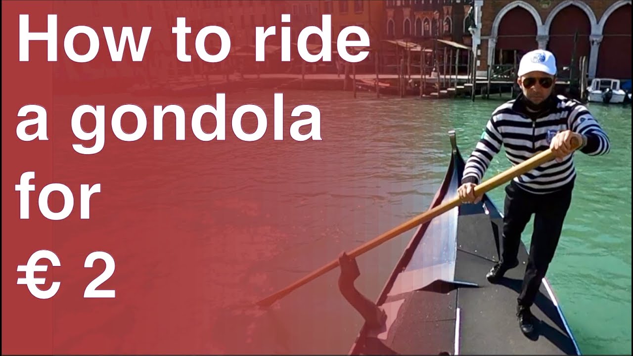 Gondola ferry. Traghetto. How to ride a gondola for 2 euros.