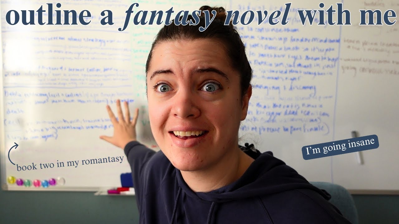 OUTLINING MY ROMANTASY | productive fantasy novel writing vlog #writingabook