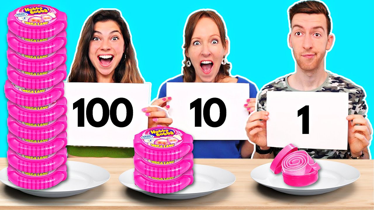 100 LAGEN VOEDSEL CHALLENGE!! (Snoep, Oreo, Bubble Gum,...) #307