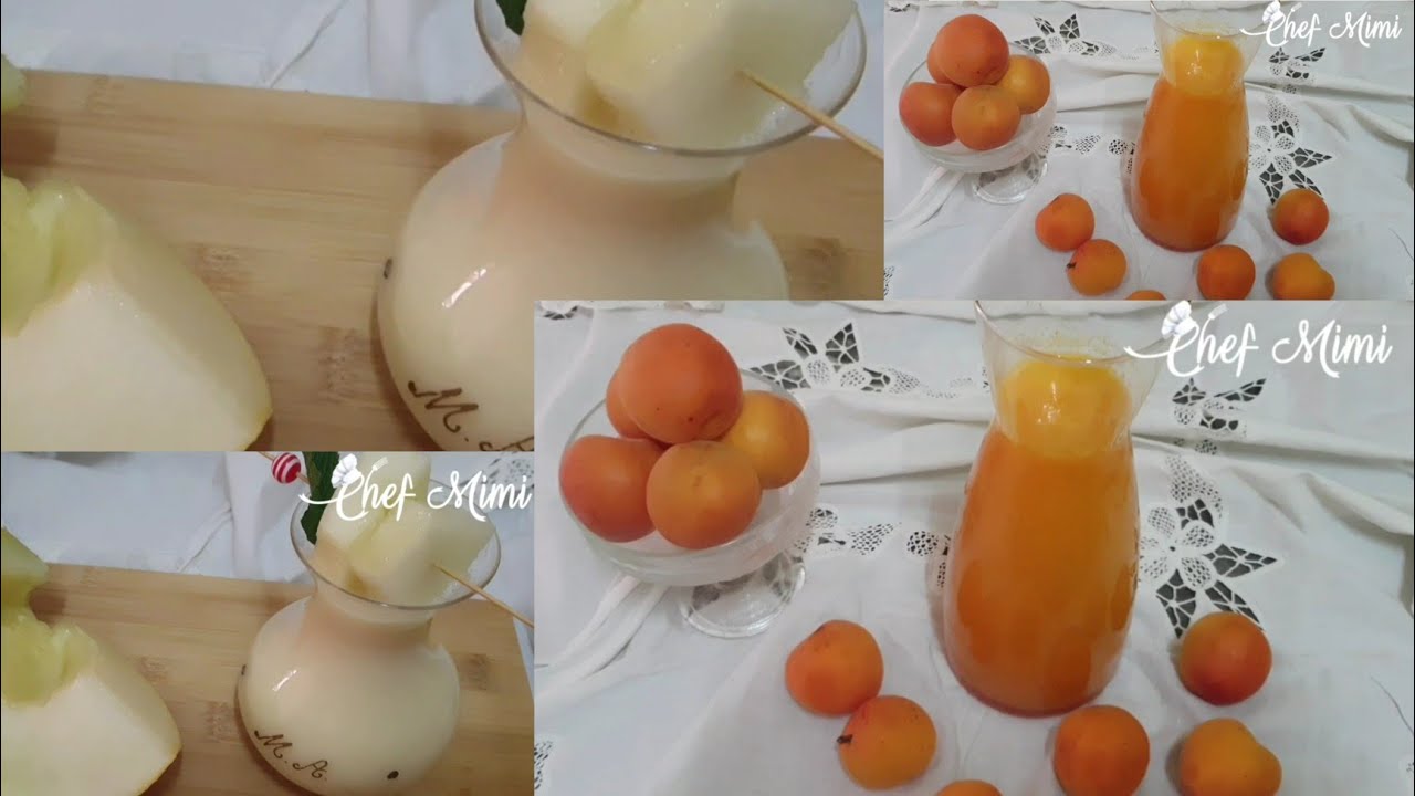 عصير الكنتالوب (البتيخ) ، لبن طبيعي نباتي،عصير منعش من الفواكه @chefmimi
