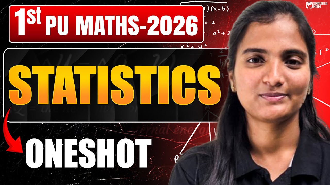 1st PU Maths | Statistics Oneshot | SimplifiedMinds