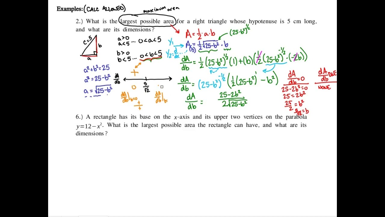 AP Calc AB: 4.4 - Modeling and Optimization