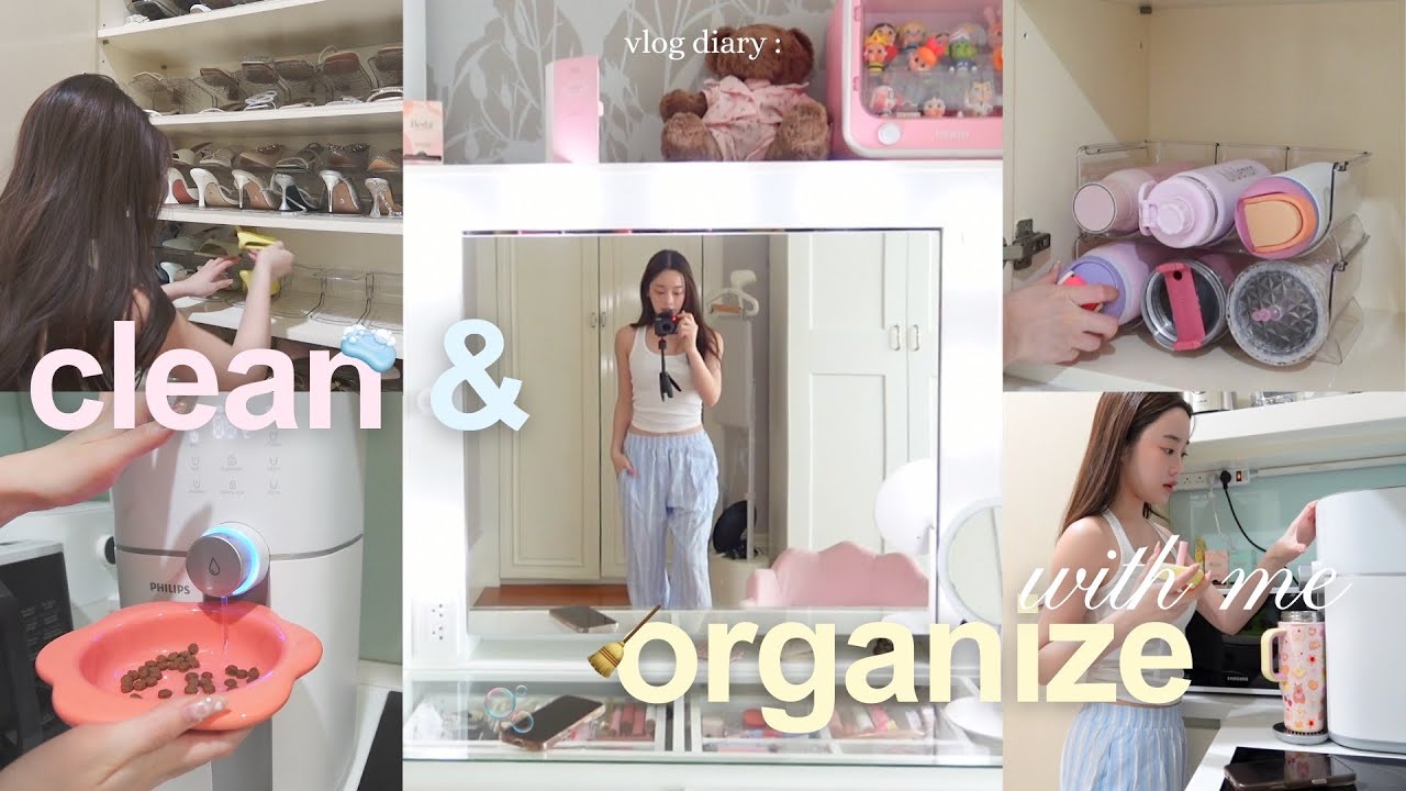 [SUB] CLEANING & ORGANIZING with me 🧼;จัดตู้รองเท้า👠,แนะนำorganizers!, weekly updates💬 | Beamsareeda