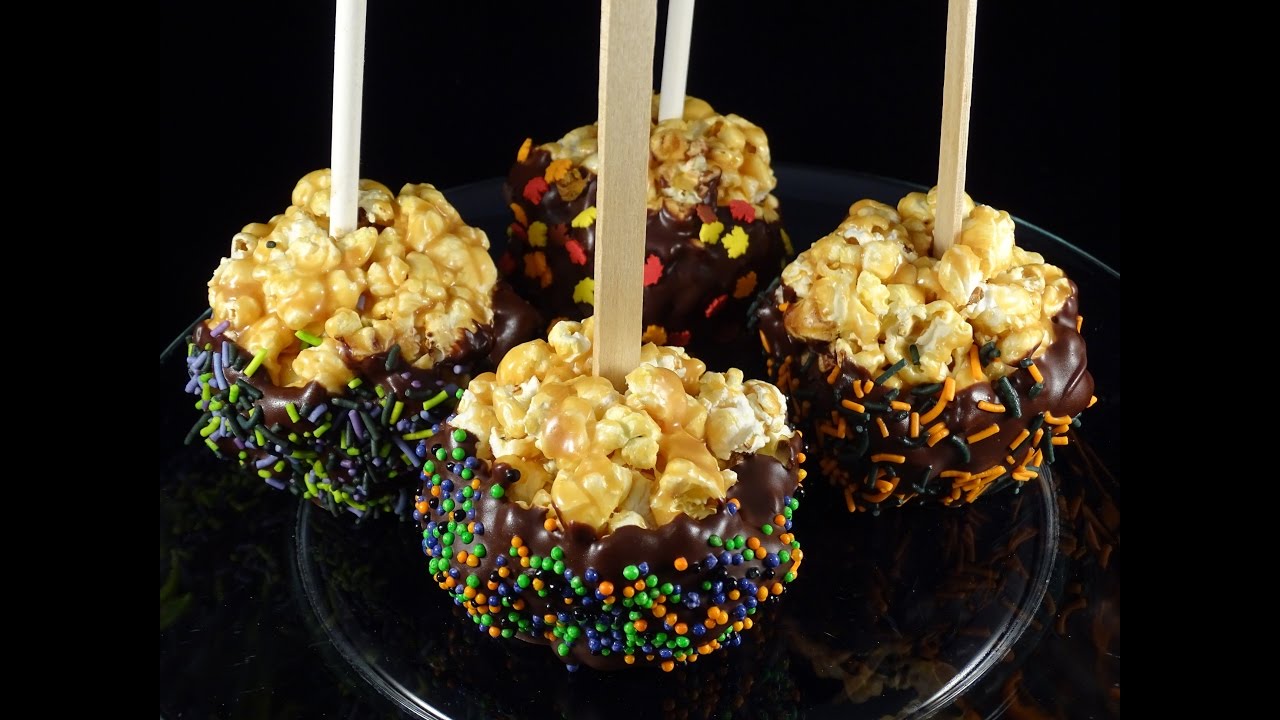 Halloween Caramel Popcorn Balls -with yoyomax12