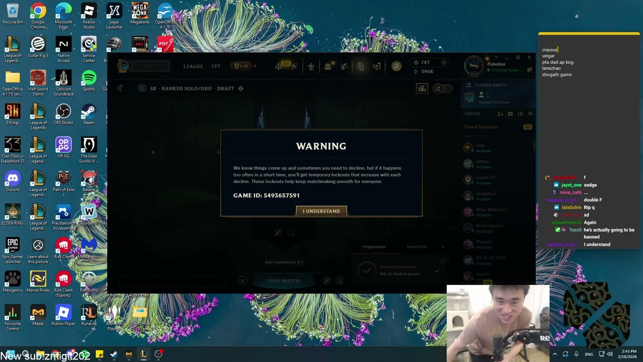 2000 LP climb playing on main today (low cortisol playstyle) DEADLOCK LATER MAYBE