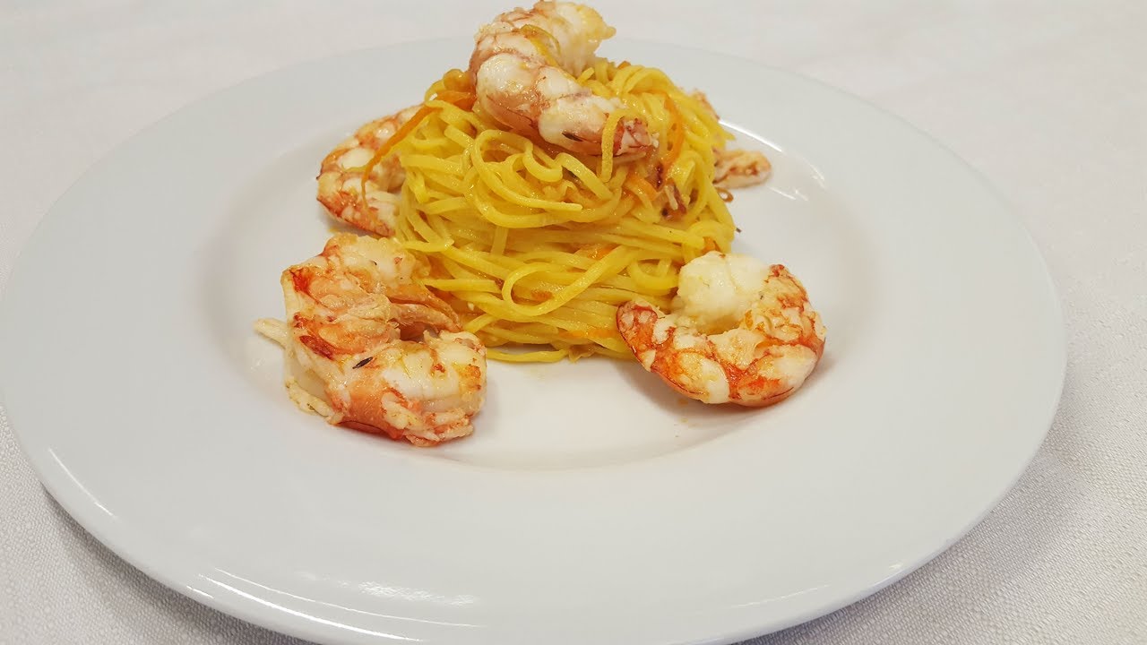 CHITARRINE CON GAMBERONI E AGRUMI⭐RITA CHEF | Un piatto gustoso e veloce.