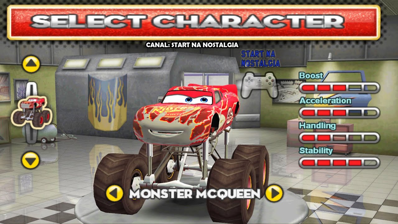 Cars - Mater-National Championship  PS2 - ALL CHARACTERS LIST CARS / LISTA TODOS PERSONAGENS