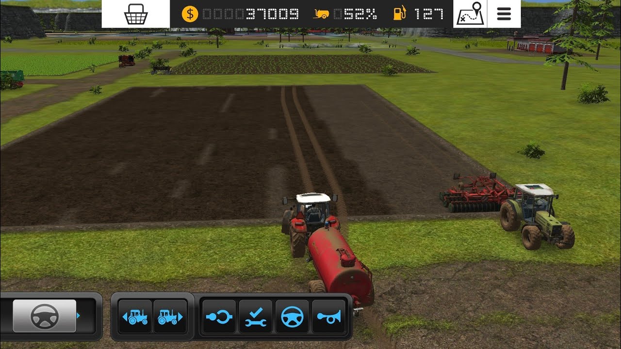 Farming Simulator 16 #27 новое поле и новый зерновой прицеп