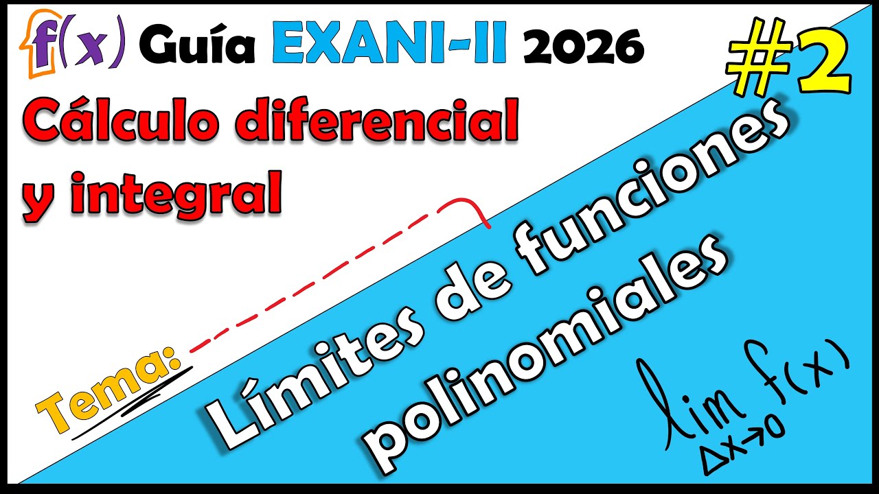 EXANI-II 2026: Límites de funciones polinomiales (Cálculo diferencial) #2