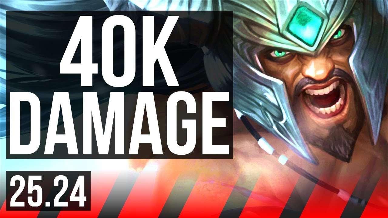 TRYNDAMERE vs GAREN (TOP) | 40K damage | KR Master | 25.24