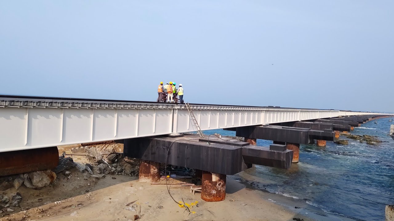 New Pamban Bridge Work 82% Completed | New Pamban Bridge Construction Work Current updation