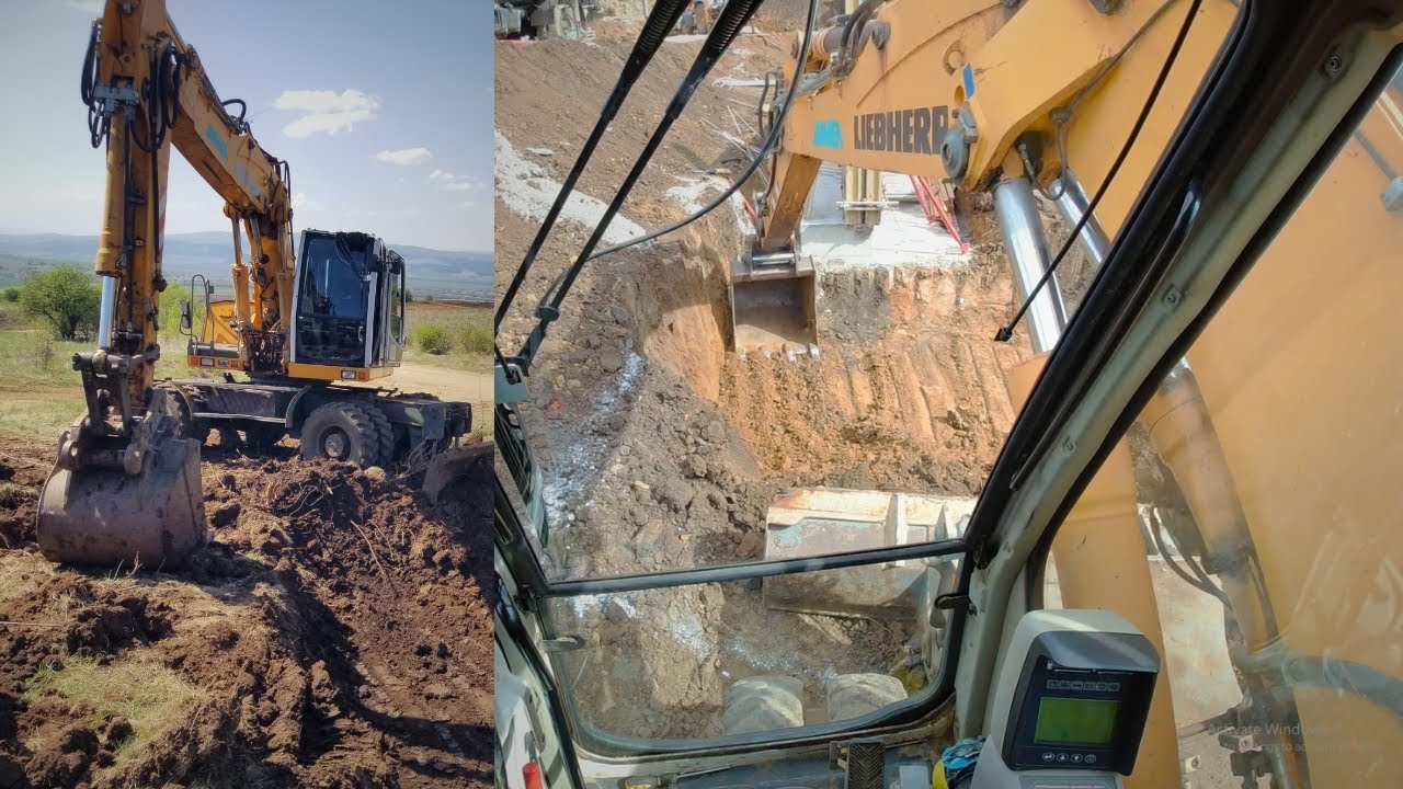 LIEBHERR 904 - Operator Cab View  Excavation Work in Construction