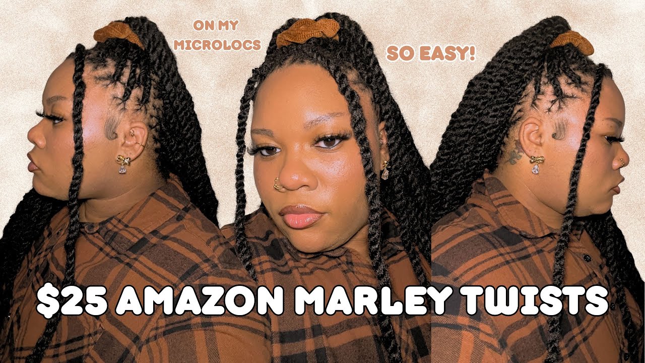$25 Amazon Protective Style on Microlocs | Super Easy Tutorial + 6 Month Microloc Update