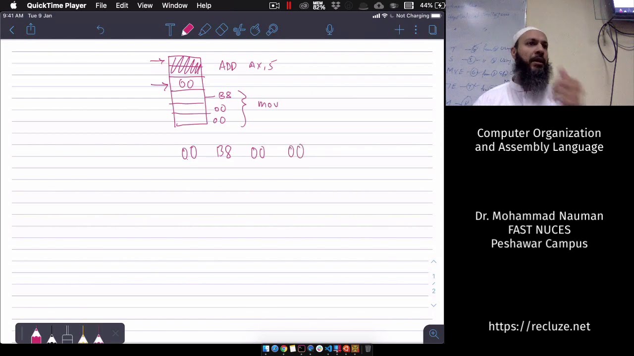 Computer Organization and Assembly Language 08 - Unconditional Jump, Unexpected Code (Urdu)