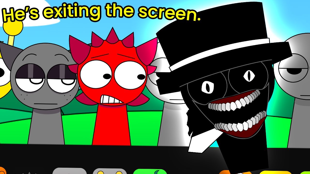 Sprunki Pyramixed, but Mr. Black breaks the Fourth Wall??