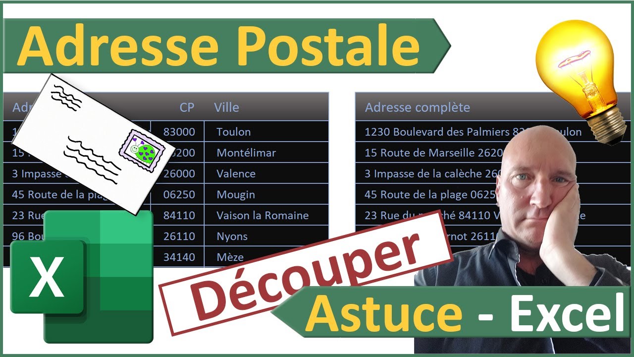 D&eacute;couper une adresse postale par formule Excel