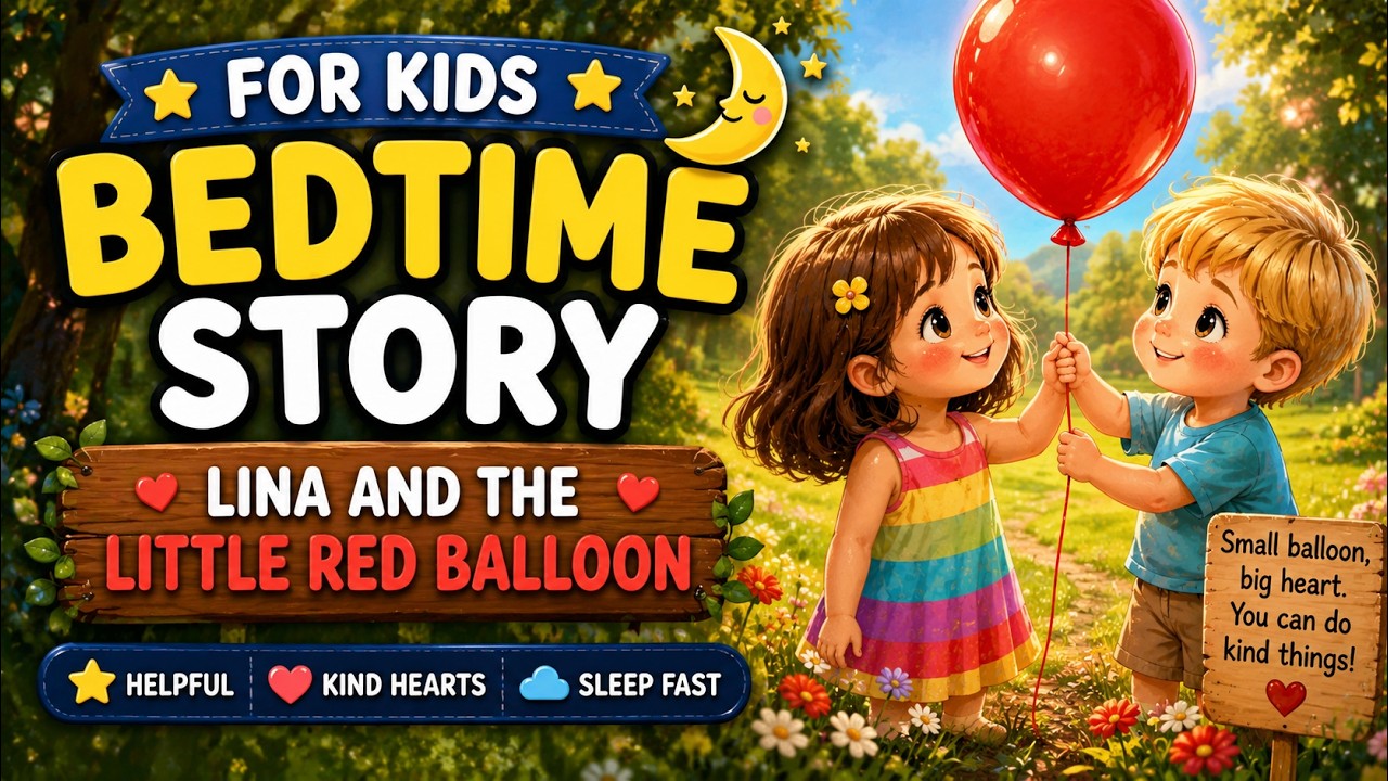 🌈🎈🧸 Mommy’s Bedtime Tales – Lina and the Little Red Balloon 🌤️✨