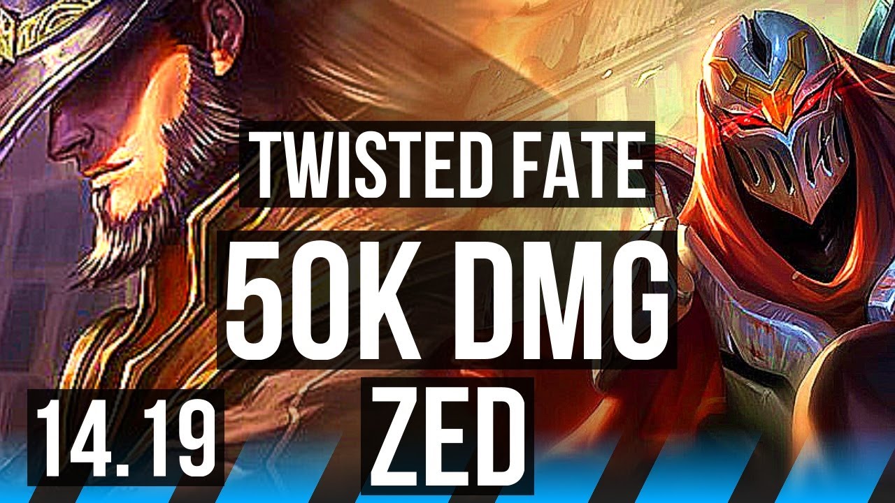 TWISTED FATE vs ZED (MID) | 50k DMG | EUW Master | 14.19