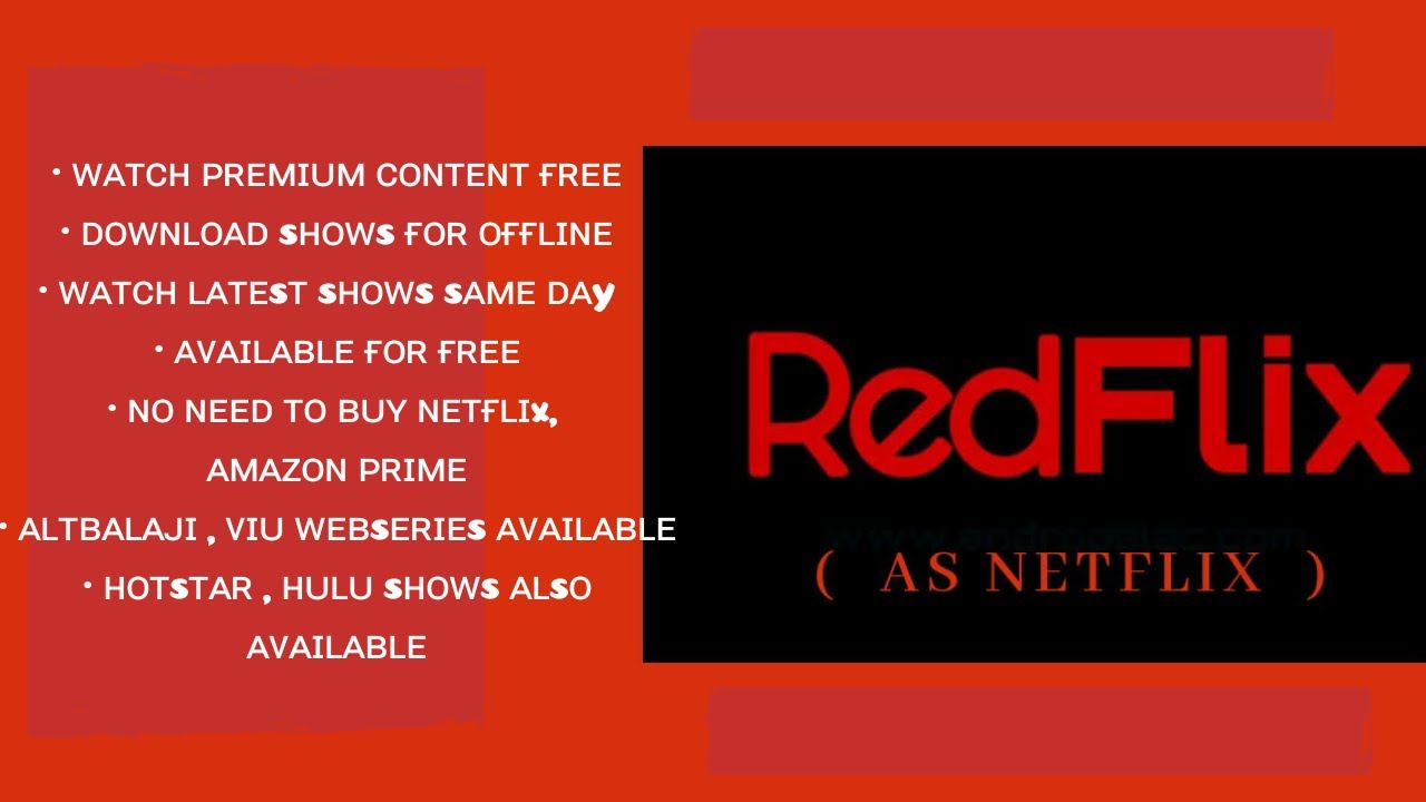 No Need to buy Netflix ,Amazon Prime,ALTbalaji,Viu webseries... All in One app REDflix tv