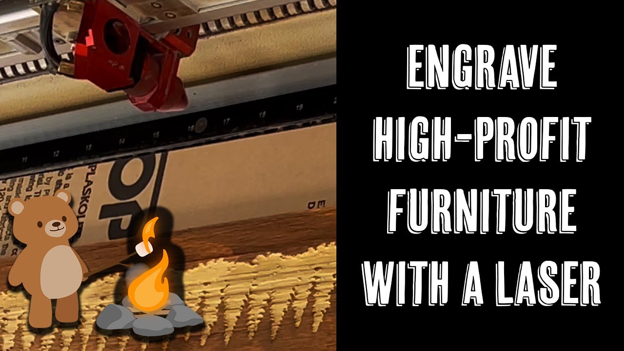 Make & Sell Unique Laser Engraved DIY Wood Furniture for High Profit or Fun - Design File Available