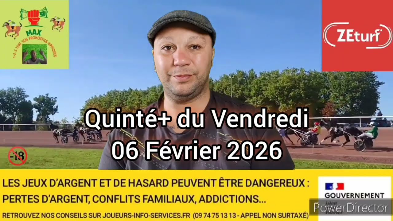 MAX 1-2-3 Turf vos pronostics Quinté+ du Vendredi 06 Février 2026 ‎@max1-2-3turfvospronosticsh2