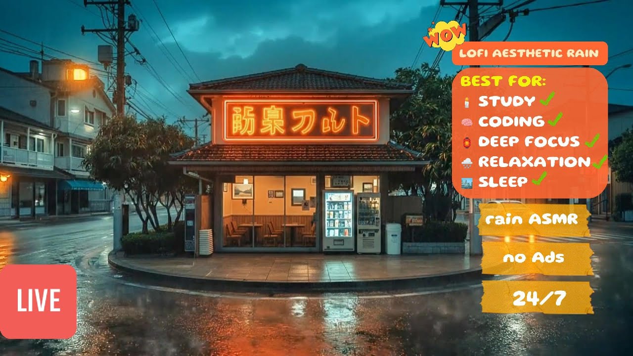 🌧️ lofi coffee shop: watching the world move while you stand still ☕ a pause from the chaos