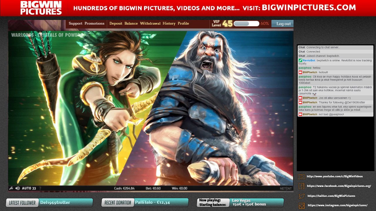 BigWinVideos 24/11 Leo Vegas 300&euro; start!