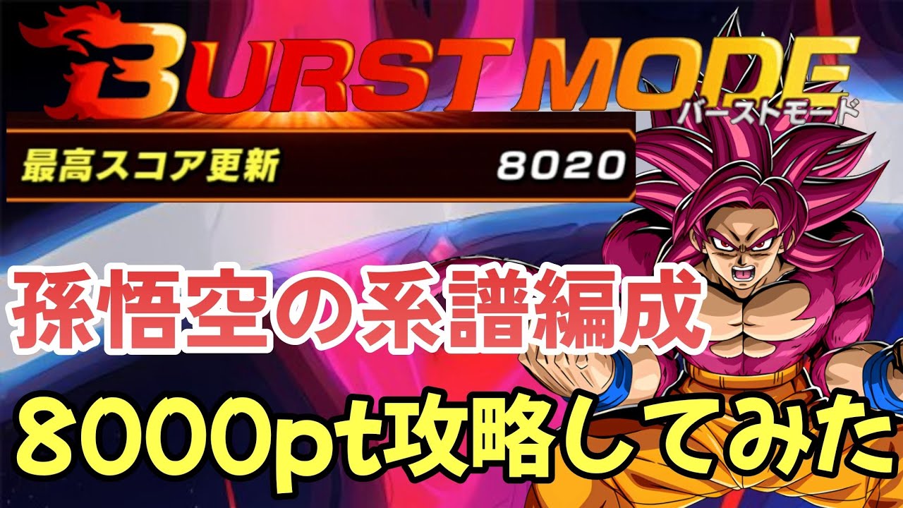 【ドッカンバトル】8000pt達成で特別な称号が貰えるダイマ4悟空のバーストモードをクリアしてみた